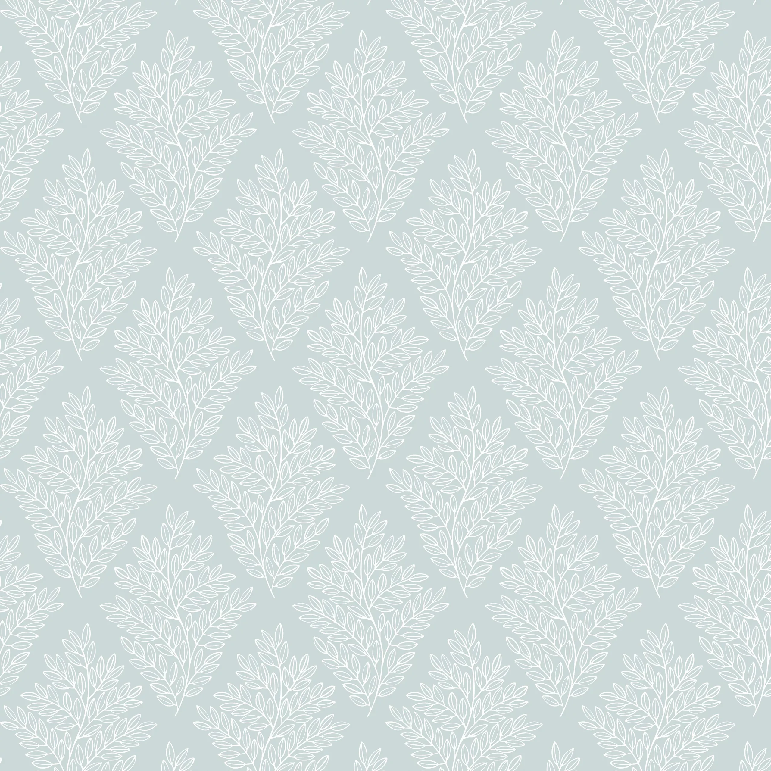 Acinos Blue & White Leaves Smooth Wallpaper 8 Acinos Blue & White Leaves Smooth Wallpaper - Image 6