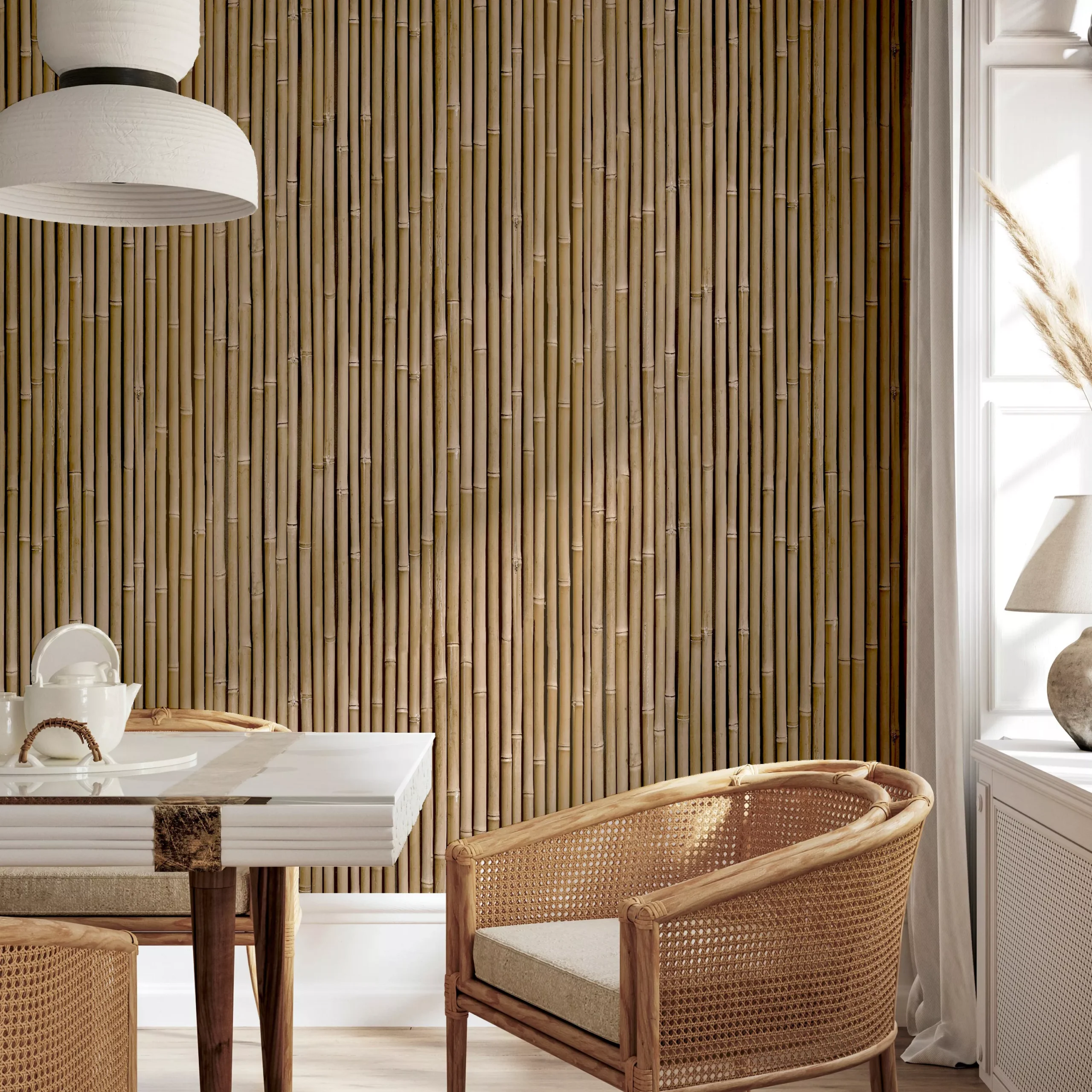 Arthouse Bamboo Wood Effect Smooth Wallpaper 4 Arthouse Bamboo Wood Effect Smooth Wallpaper - Image 2