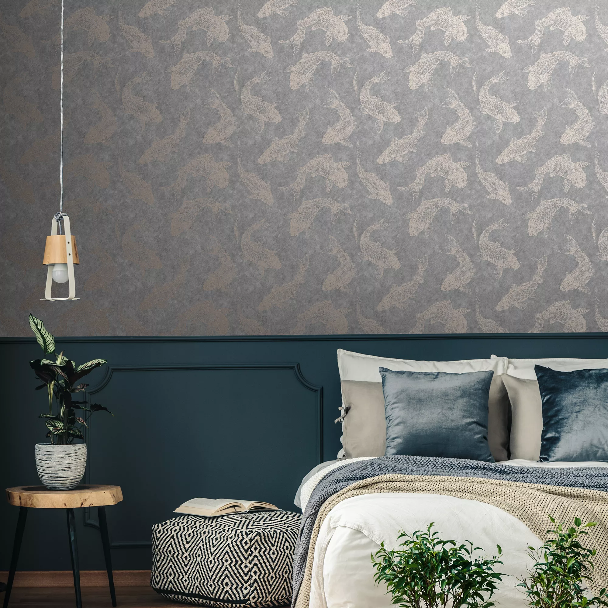 Boutique Grey Pisces Metallic Effect Smooth Wallpaper 7 Boutique Grey Pisces Metallic Effect Smooth Wallpaper - Image 5