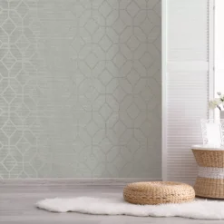 Boutique Sage Asscher Geo Smooth Wallpaper -Paint Decoration boutique sage asscher geo smooth wallpaper5011583495522 01i bq