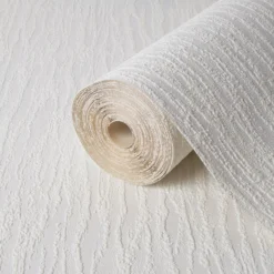 Cholmondeley White Wood Effect Textured Wallpaper