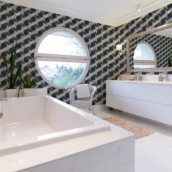 Contour Blue Geometric Metallic Effect Smooth Wallpaper 12 Contour Blue Geometric Metallic Effect Smooth Wallpaper -Paint Decoration contour blue geometric metallic effect smooth wallpaper5011583515244 21i bq