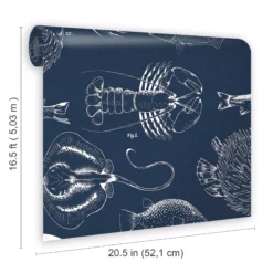 Contour Into The Deep Navy & White Oceanic Textured Wallpaper -Paint Decoration contour into the deep navy white oceanic textured wallpaper5011583458282 01t bq