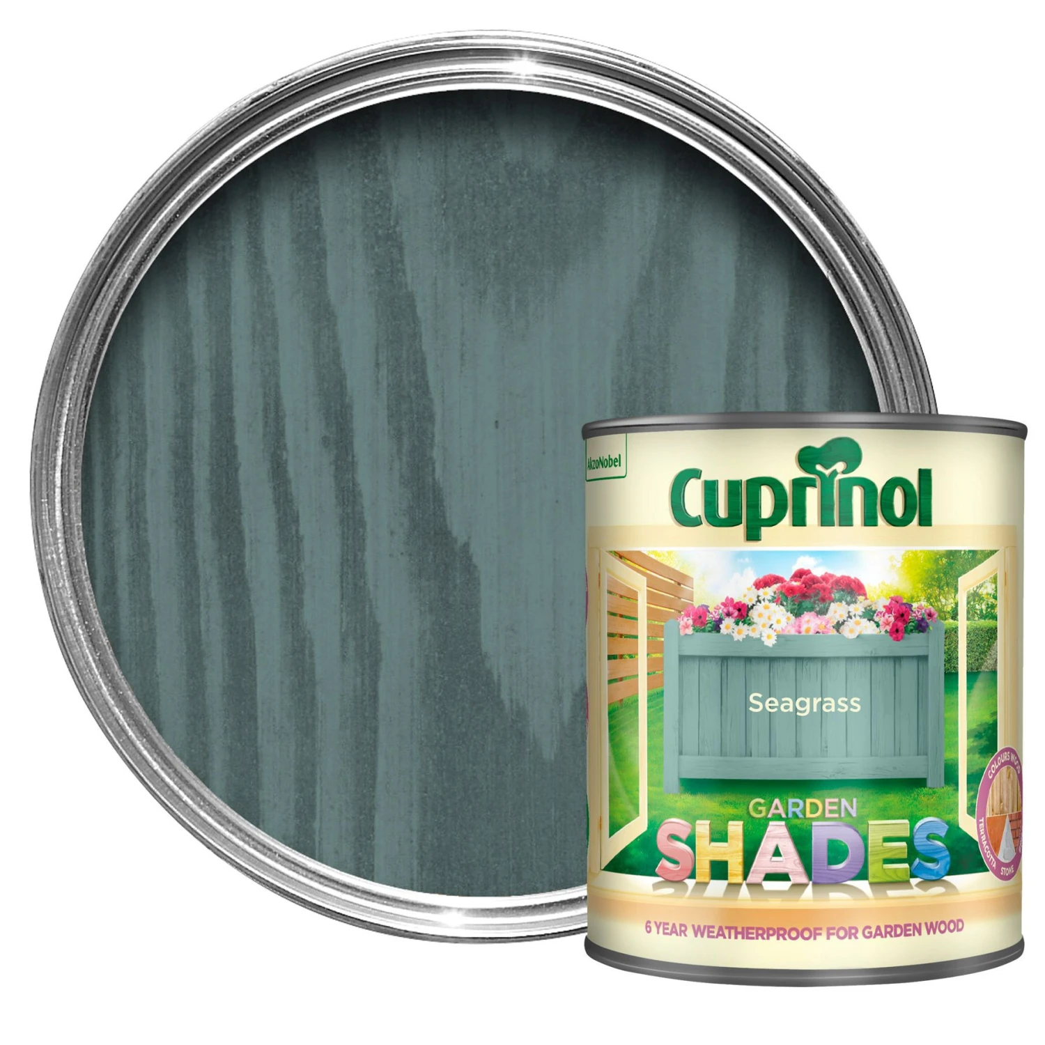 Cuprinol Garden Shades Seagrass Matt Multi-surface Exterior Wood Paint, 1L 3 Cuprinol Garden Shades Seagrass Matt Multi-surface Exterior Wood Paint, 1L