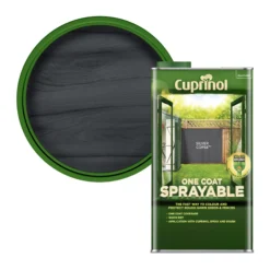 Cuprinol One Coat Sprayable Silver Copse Matt Fence & Shed Treatment, 5L
