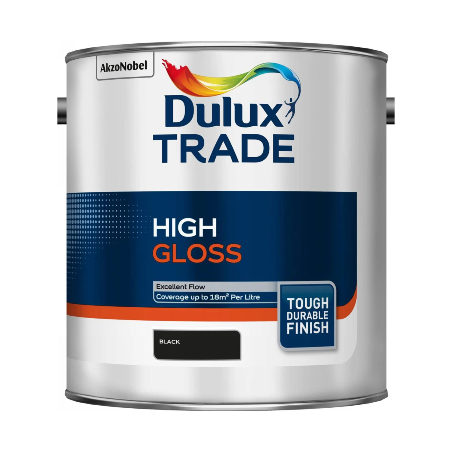 Dulux Trade Black Gloss Metal & Wood Paint, 2.5L 4 Dulux Trade Black Gloss Metal & Wood Paint, 2.5L - Image 2