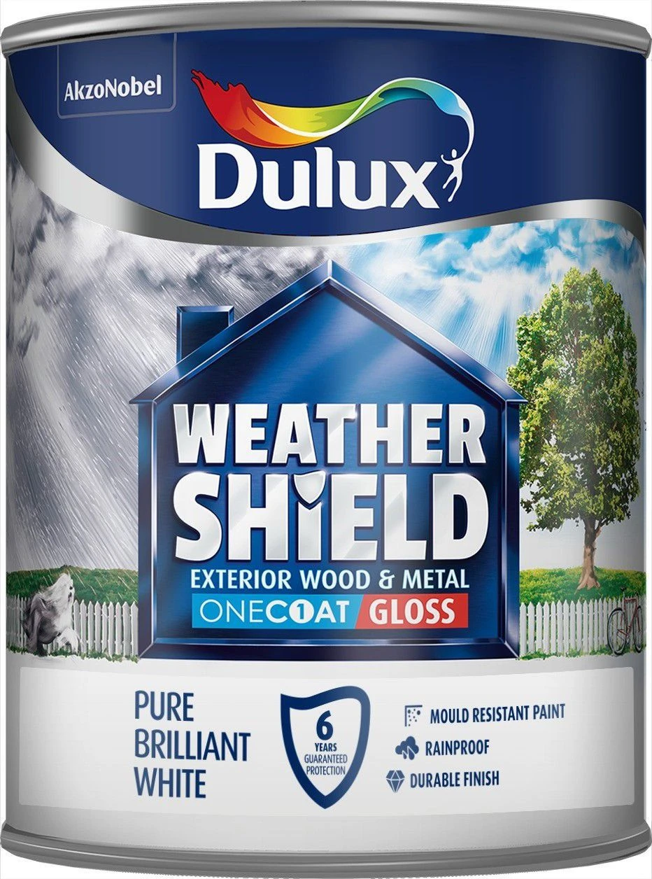Dulux Trade Pure Brilliant White Gloss Exterior Metal & Wood Paint, 750ml 4 Dulux Trade Pure Brilliant White Gloss Exterior Metal & Wood Paint, 750ml - Image 2