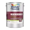 Dulux Trade Weathershield Jasmine White Smooth Masonry Paint, 5L Tin -Paint Decoration dulux trade weathershield jasmine white smooth masonry paint 5l tin5010212660942 02c bq