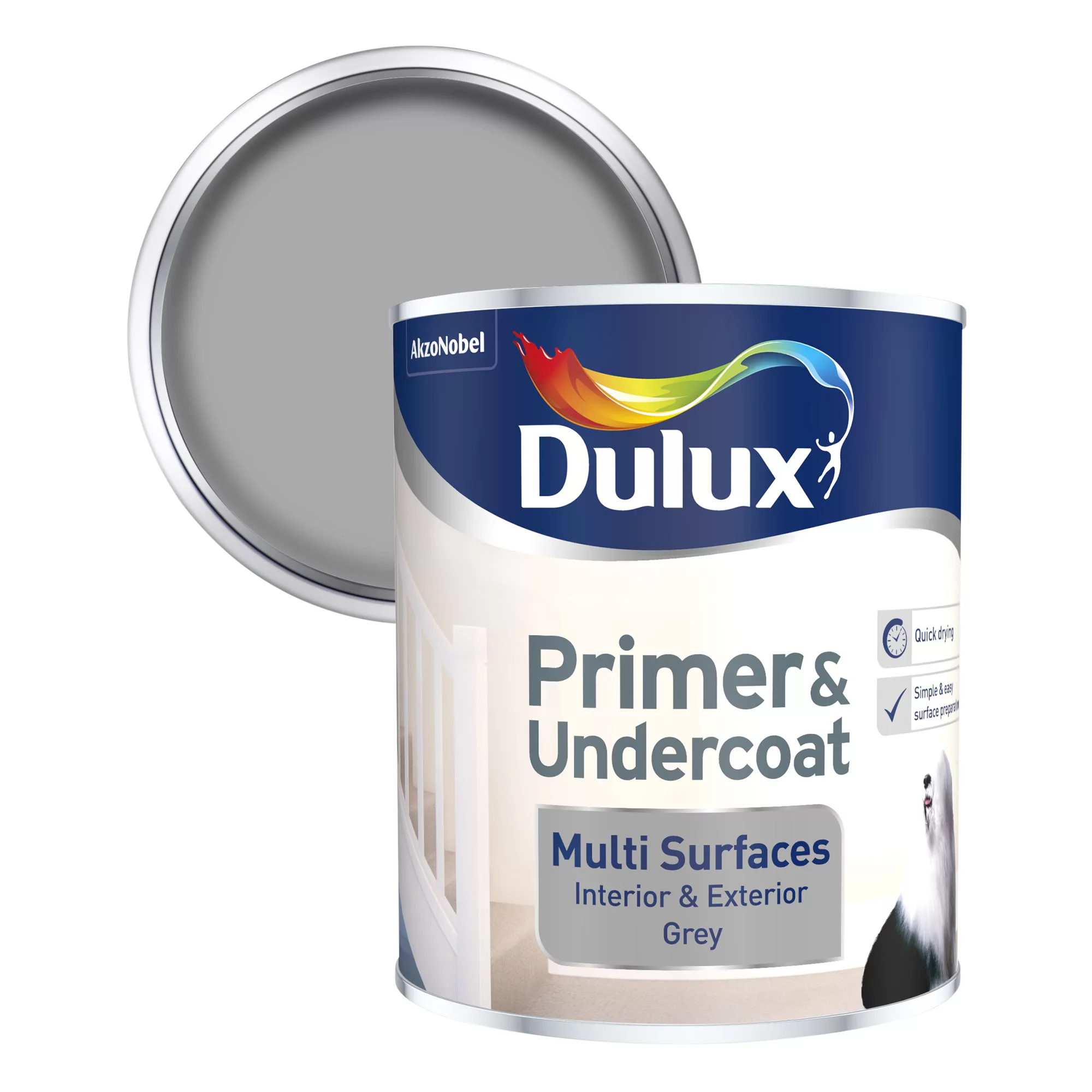 Dulux Universal Grey Multi-surface Primer & Undercoat, 750ml 3 Dulux Universal Grey Multi-surface Primer & Undercoat, 750ml