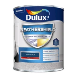 Dulux Weathershield Oxford Blue Gloss Exterior Metal & Wood Paint, 750ml 8 Dulux Weathershield Oxford Blue Gloss Exterior Metal & Wood Paint, 750ml -Paint Decoration dulux weathershield oxford blue gloss exterior metal wood paint 750ml5010212431269 08c bq