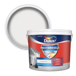 Dulux Weathershield Pure Brilliant White Textured Matt Masonry Paint, 10L