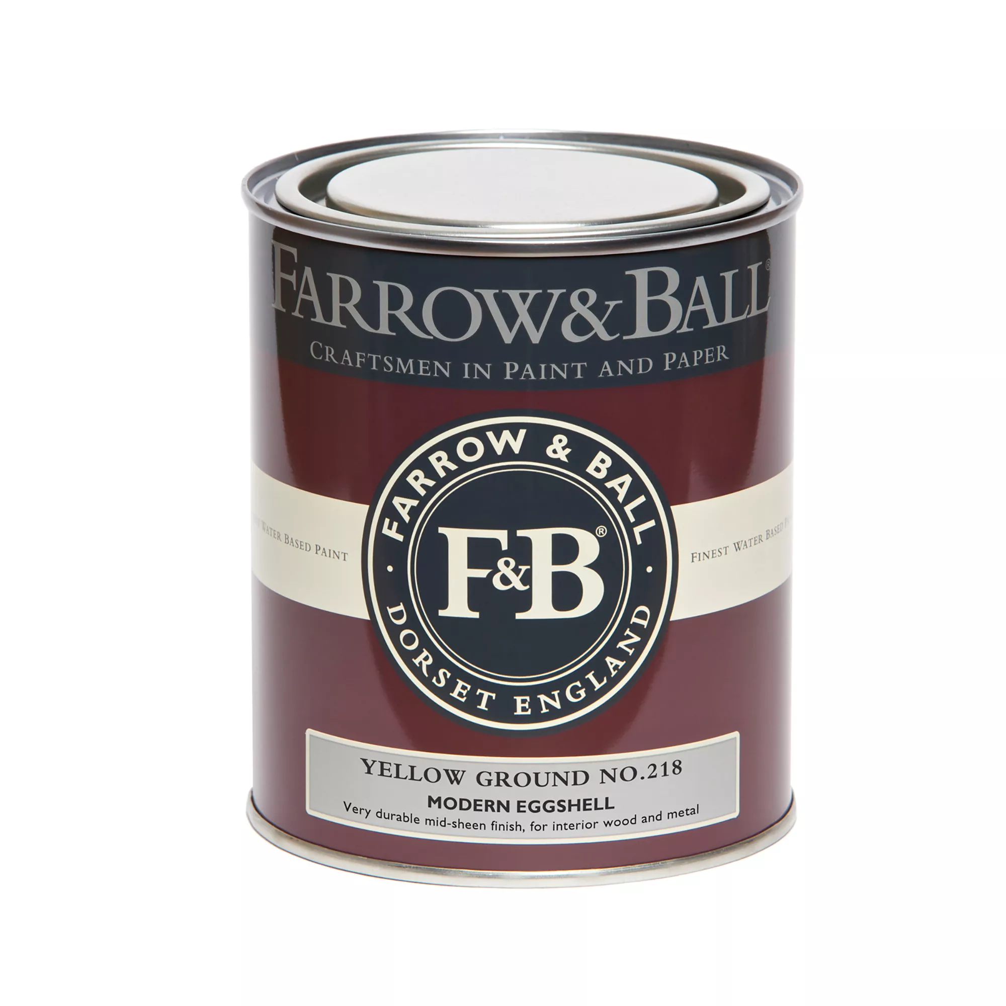 Farrow & Ball Modern Yellow Ground No.218 Eggshell Paint, 750ml 4 Farrow & Ball Modern Yellow Ground No.218 Eggshell Paint, 750ml - Image 2