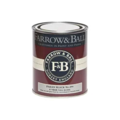 Farrow & Ball Paean Black No.294 Gloss Metal & Wood Paint, 750ml -Paint Decoration farrow ball paean black no 294 gloss metal wood paint 750ml5051836057947 08c bq