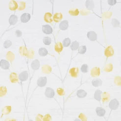 Fresco Honesty Grey & Ochre Floral Smooth Wallpaper