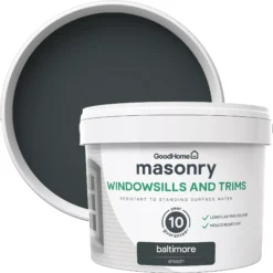 GoodHome Baltimore Smooth Matt Masonry Paint, 2.5L Tin