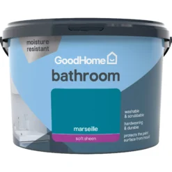 GoodHome Bathroom Marseille Soft Sheen Emulsion Paint, 2.5L -Paint Decoration goodhome bathroom marseille soft sheen emulsion paint 2 5l3663602592297 02c