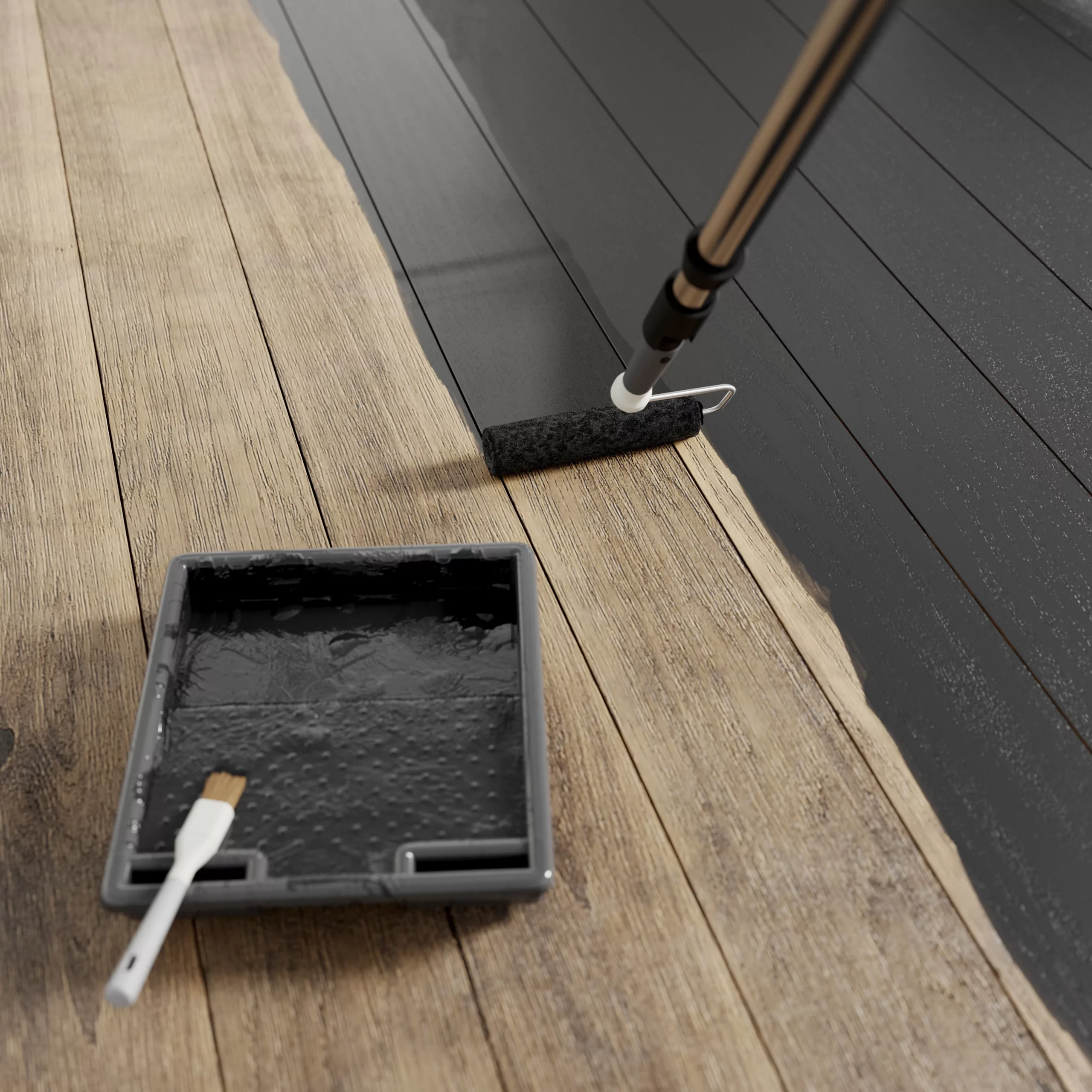 GoodHome Black Satin Floor Wood Varnish, 2.5L 7 GoodHome Black Satin Floor Wood Varnish, 2.5L - Image 5