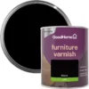 GoodHome Black Satin Multi-surface Furniture Wood Varnish, 750ml