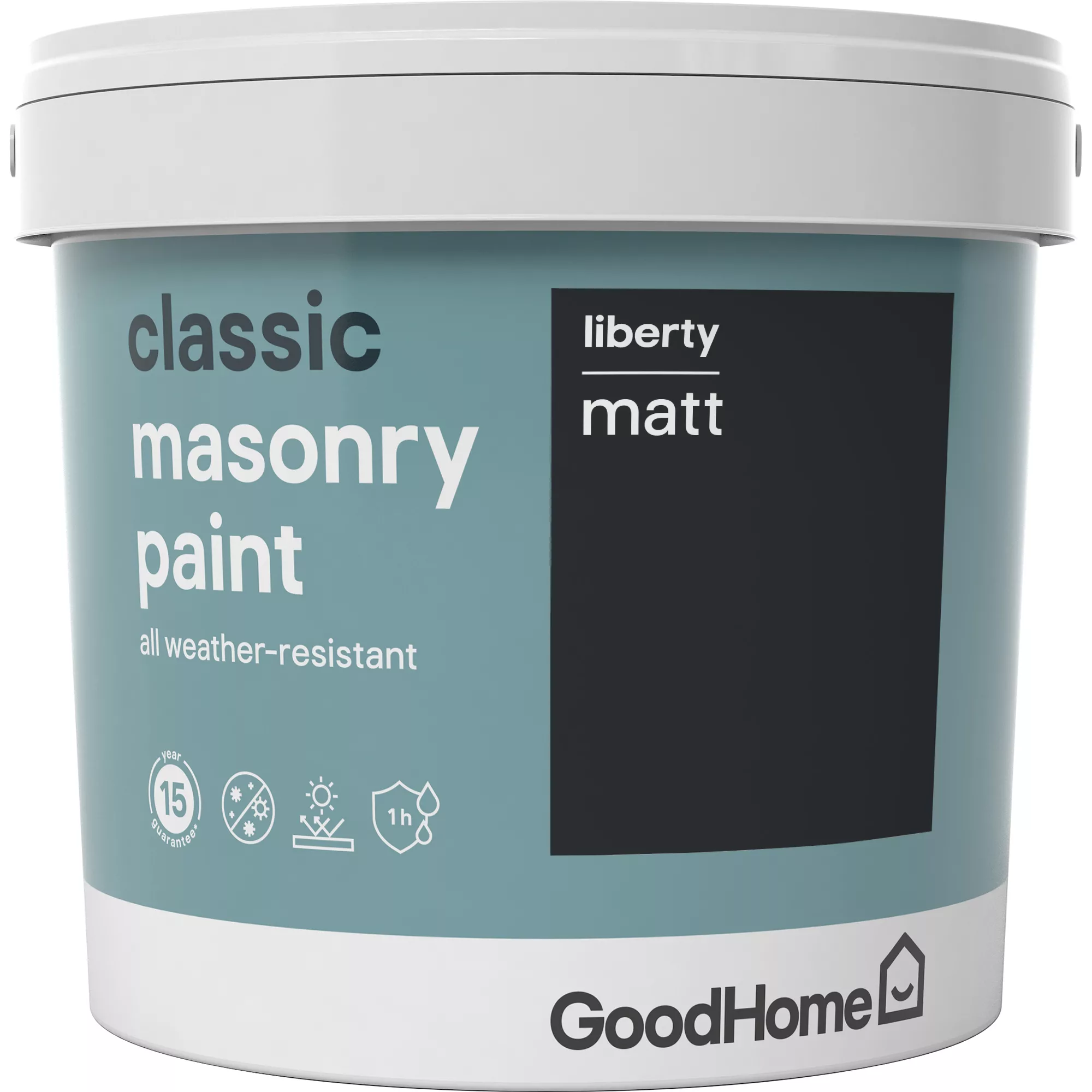 GoodHome Classic Liberty Smooth Matt Masonry Paint, 5L Tin 3 GoodHome Classic Liberty Smooth Matt Masonry Paint, 5L Tin