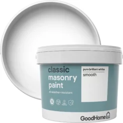 GoodHome Classic Pure Brilliant White Smooth Matt Masonry Paint, 10L 9 GoodHome Classic Pure Brilliant White Smooth Matt Masonry Paint, 10L -Paint Decoration goodhome classic pure brilliant white smooth matt masonry paint 10l3663602521600 37c