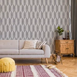 GoodHome Garnet Grey Geometric Silver Effect Textured Wallpaper -Paint Decoration goodhome garnet grey geometric silver effect textured wallpaper5059340409276 20i
