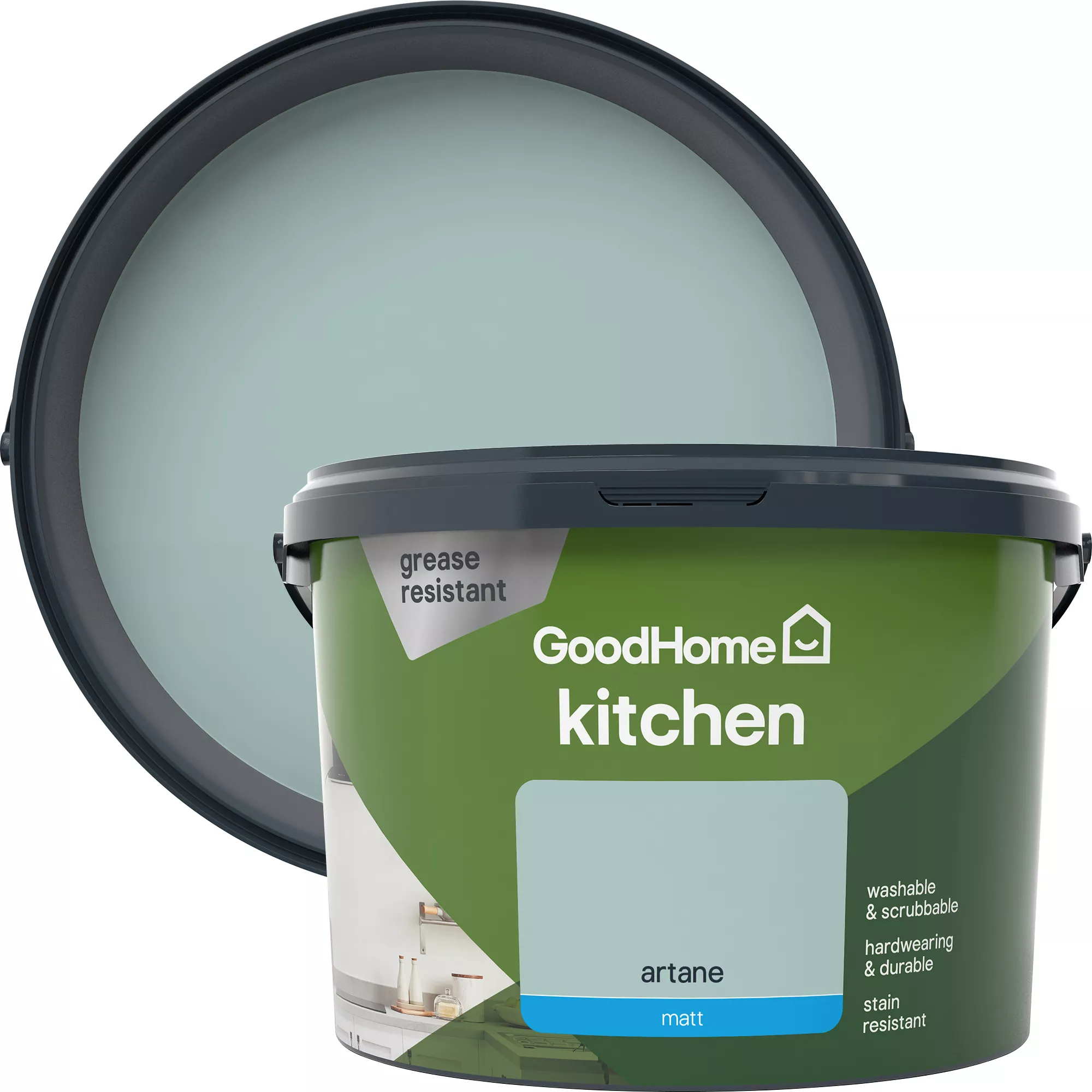 GoodHome Kitchen Artane Matt Emulsion Paint, 2.5L 3 GoodHome Kitchen Artane Matt Emulsion Paint, 2.5L