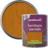 GoodHome Medium Oak Satin Multi-surface Furniture Wood Varnish, 750ml -Paint Decoration goodhome medium oak satin multi surface furniture wood varnish 750ml5059340486802 21c