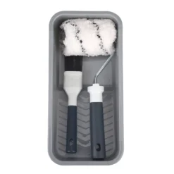 GoodHome Microfibre Extra Long Pile Roller Kit, 4 Pieces