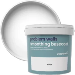 GoodHome Problem Walls White Basecoat, 5L -Paint Decoration goodhome problem walls white basecoat 5l5036581057114 37c