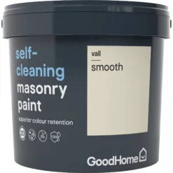 New Release -Paint Decoration goodhome self cleaning vail smooth matt masonry paint 5l3663602521211 08c bq