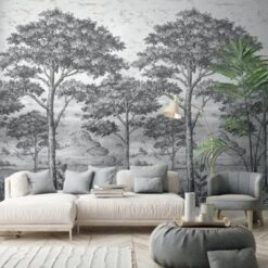 GoodHome Turcoaz Black & White Woodland Matt Mural 12 GoodHome Turcoaz Black & White Woodland Matt Mural -Paint Decoration goodhome turcoaz black white woodland matt mural5059340411088 01i