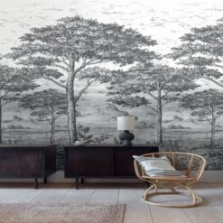 GoodHome Turcoaz Black & White Woodland Matt Mural 13 GoodHome Turcoaz Black & White Woodland Matt Mural -Paint Decoration goodhome turcoaz black white woodland matt mural5059340411088 02i
