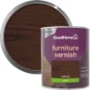 GoodHome Walnut Satin Multi-surface Furniture Wood Varnish, 750ml -Paint Decoration goodhome walnut satin multi surface furniture wood varnish 750ml5059340486826 21c