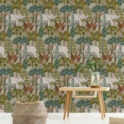 Grandeco Multicolour Elephant Forest Embossed Wallpaper 9 Grandeco Multicolour Elephant Forest Embossed Wallpaper -Paint Decoration grandeco multicolour elephant forest embossed wallpaper5411012481292 01i bq