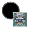 Hammerite Black Satinwood Metal Paint, 250ml -Paint Decoration hammerite black satinwood metal paint 250ml5011867010861 02c bq