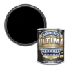 Hammerite Ultima Black Matt Multi-surface Exterior Metal Paint, 750ml -Paint Decoration hammerite ultima black matt multi surface exterior metal paint 750ml5010212651933 02c bq