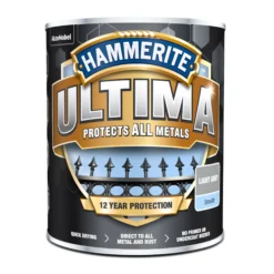 Hammerite Ultima Light Grey Mid Sheen Garden Metal Paint, 750ml Tin -Paint Decoration hammerite ultima light grey mid sheen garden metal paint 750ml tin5010212651896 08c bq