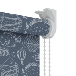 Kitchen & Bathroom Blinds Corded Fish Print Navy Blackout Roller Blind (W)90cm (L)180cm -Paint Decoration kitchen bathroom blinds corded fish print navy blackout roller blind w 90cm l 180cm5059340459349 36c