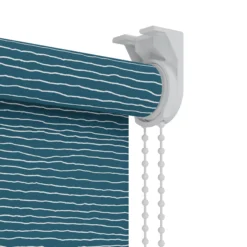 Kitchen & Bathroom Blinds Corded Stripe Print Navy Blackout Roller Blind (W)180cm (L)180cm -Paint Decoration kitchen bathroom blinds corded stripe print navy blackout roller blind w 180cm l 180cm5059340459400 36c