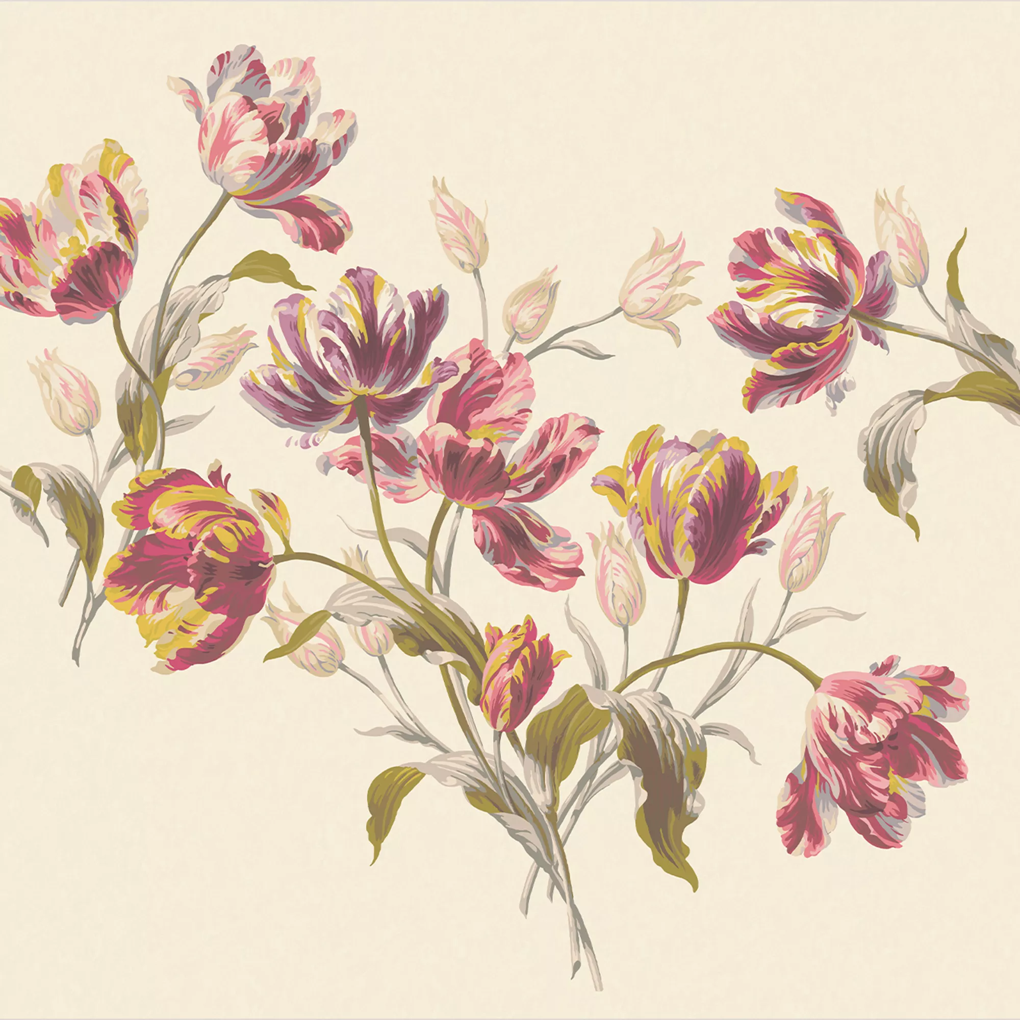 Laura Ashley Gosford Cranberry Floral Matt Mural 3 Laura Ashley Gosford Cranberry Floral Matt Mural