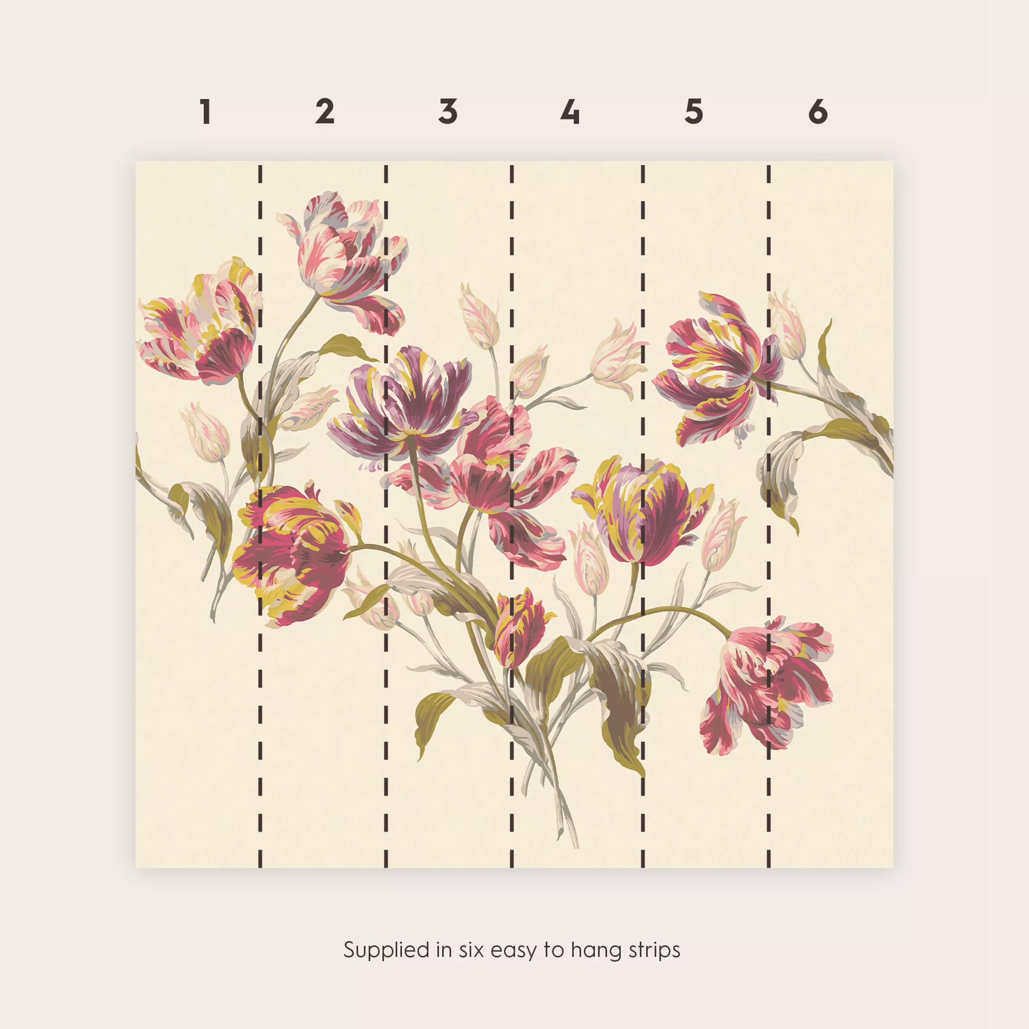 Laura Ashley Gosford Cranberry Floral Matt Mural 5 Laura Ashley Gosford Cranberry Floral Matt Mural - Image 3