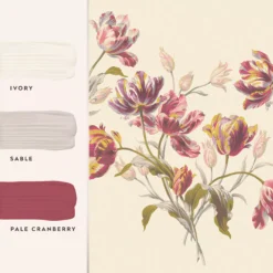 Laura Ashley Gosford Cranberry Floral Matt Mural 9 Laura Ashley Gosford Cranberry Floral Matt Mural -Paint Decoration laura ashley gosford cranberry floral matt mural5011583468830 03t