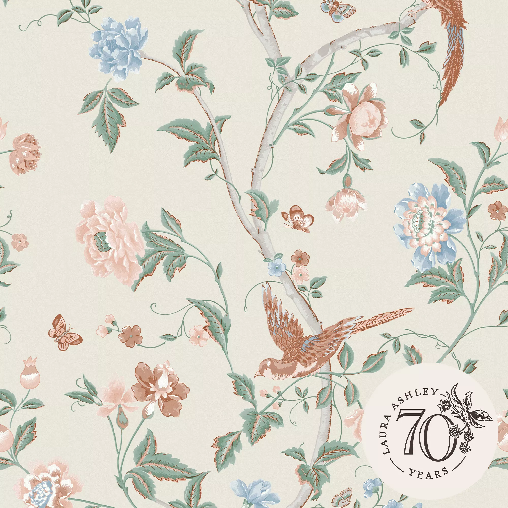 Laura Ashley Summer Palace Green, Orange Trail Smooth Wallpaper 5 Laura Ashley Summer Palace Green, Orange Trail Smooth Wallpaper - Image 3