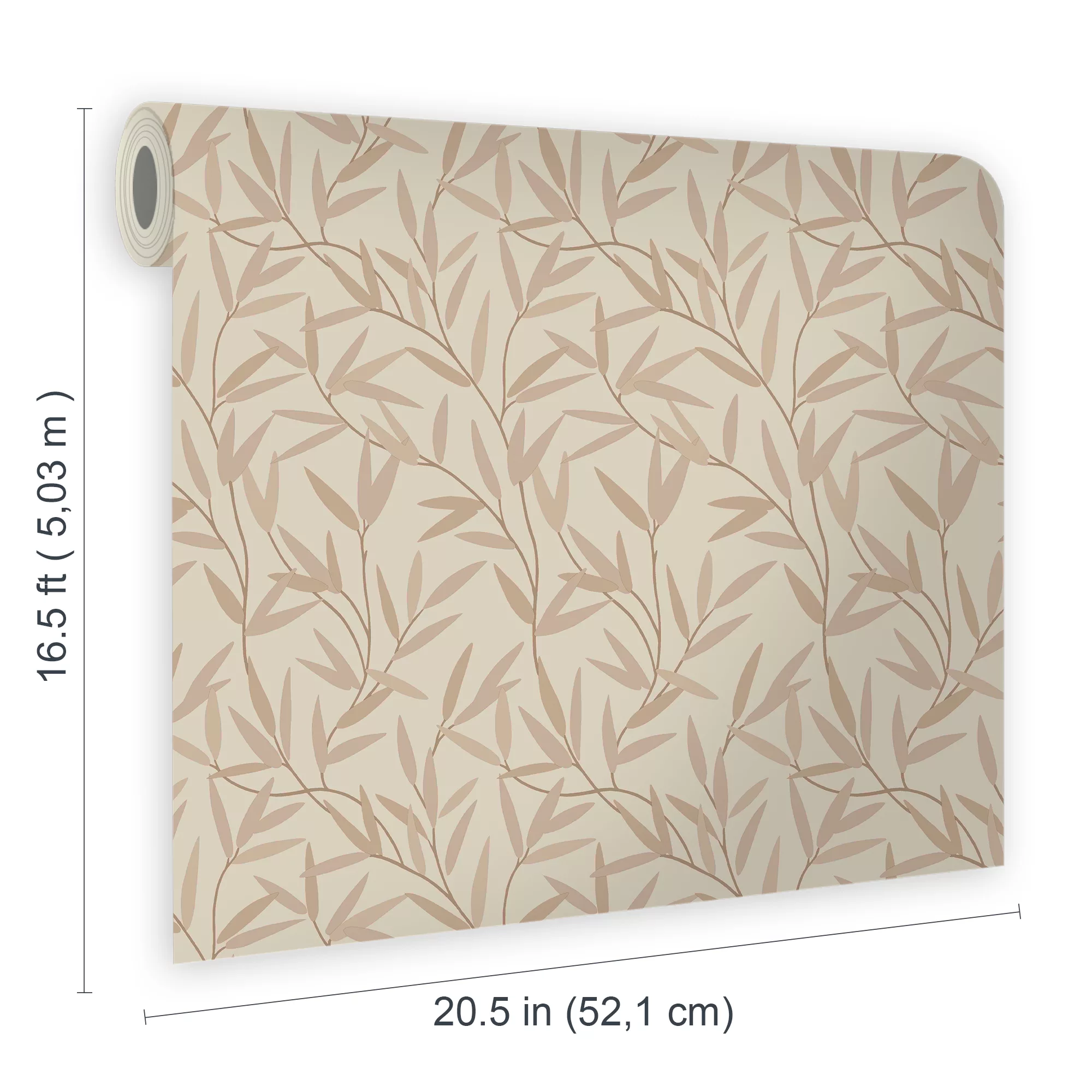 Laura Ashley Willow Neutral Leaf Smooth Wallpaper 8 Laura Ashley Willow Neutral Leaf Smooth Wallpaper - Image 6