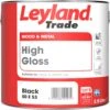Leyland Trade Black Gloss Metal & Wood Paint, 2.5L -Paint Decoration leyland trade black gloss metal wood paint 2 5l5010426773100 02c bq