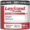 Leyland Trade Pure Brilliant White Gloss Metal & Wood Paint, 3L -Paint Decoration leyland trade pure brilliant white gloss metal wood paint 3l5010426778037 02c bq