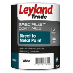 Leyland Trade Specialist White Semi-gloss Metal Paint, 750ml