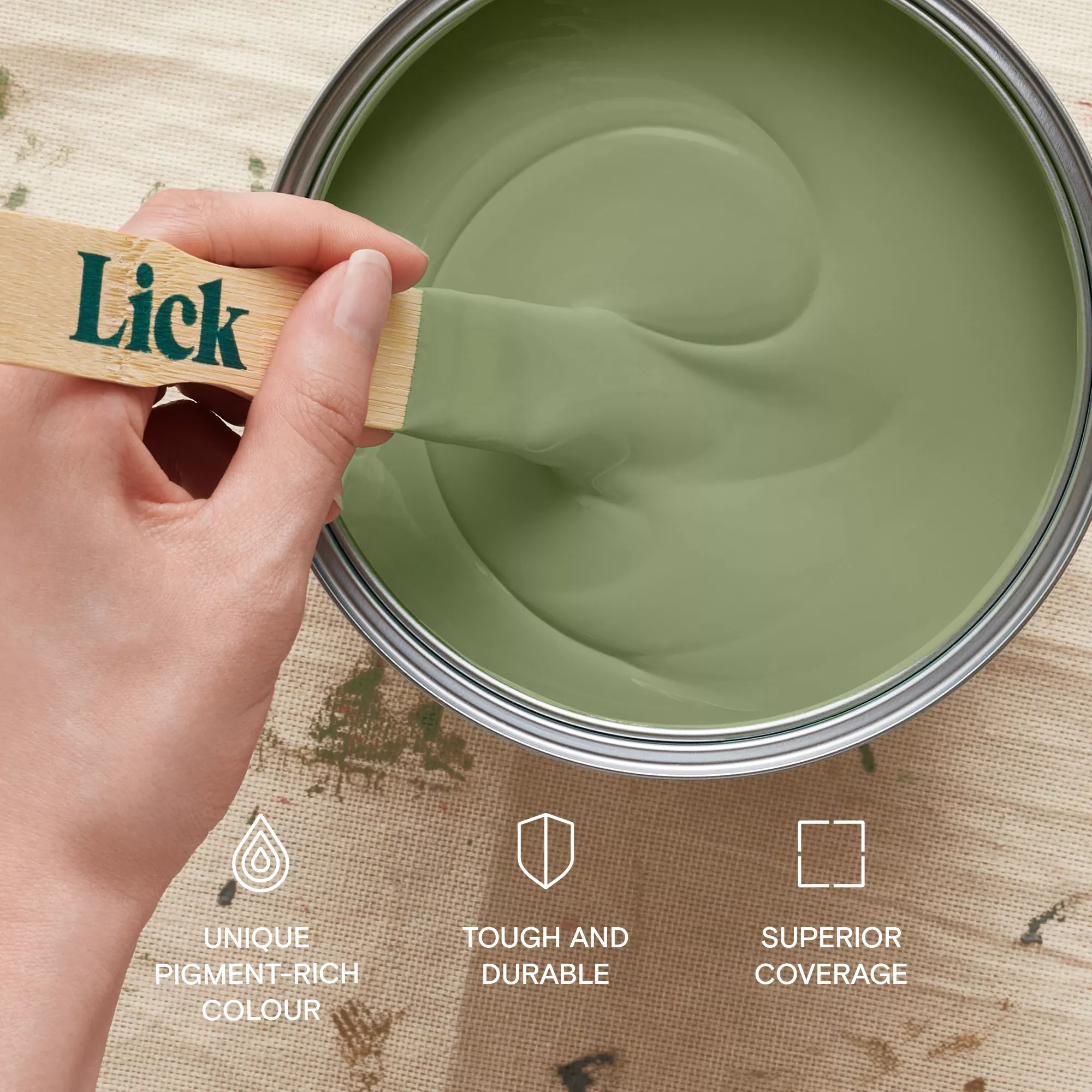 Lick Green 18 Matt Emulsion Paint, 2.5L 8 Lick Green 18 Matt Emulsion Paint, 2.5L - Image 6