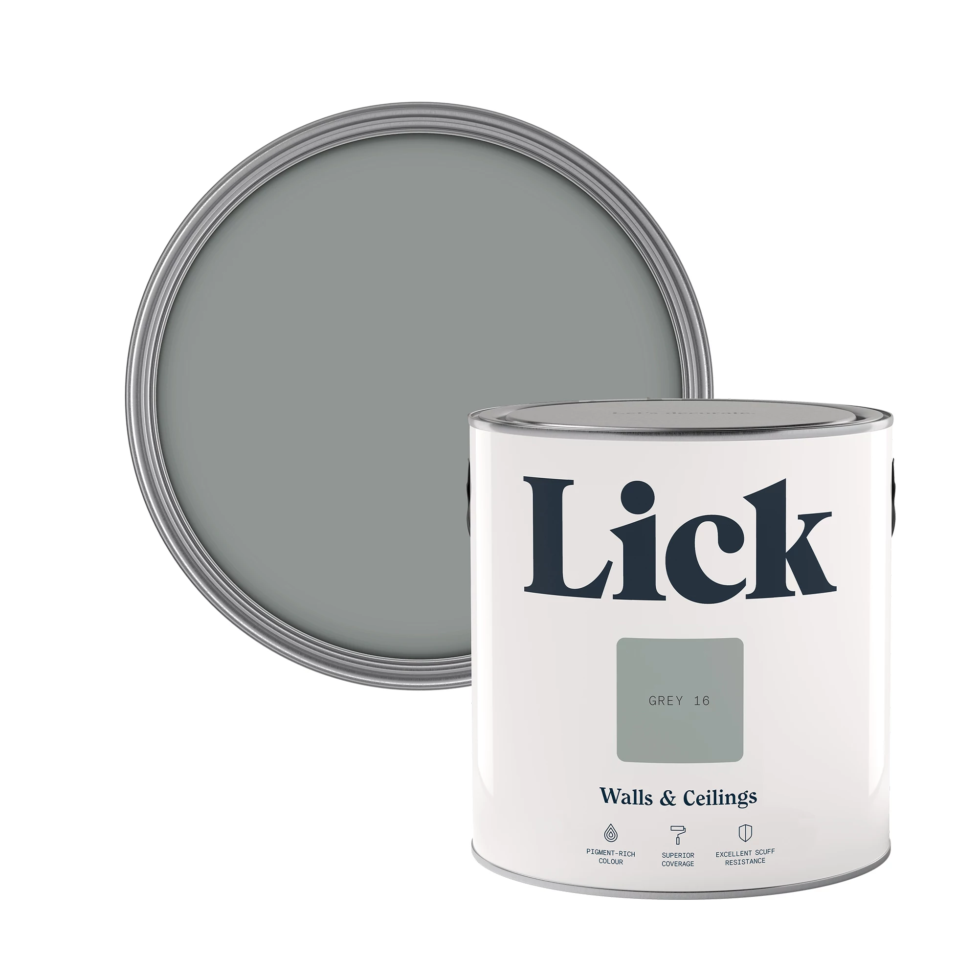 Lick Grey 09 Matt Emulsion Paint, 2.5L 3 Lick Grey 09 Matt Emulsion Paint, 2.5L