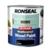 Ronseal 10 Year Weatherproof Wood Paint Black Satin Exterior Wood Paint, 2.5L Tin -Paint Decoration ronseal 10 year weatherproof wood paint black satin exterior wood paint 2 5l tin5010214887941 08c bq